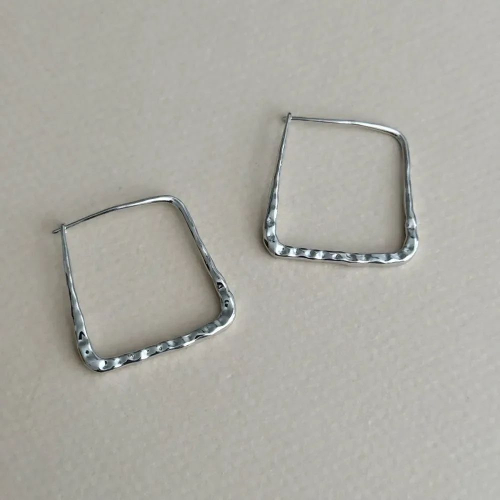 Square Hoop Earrings #2388 - Picture 3 of 5